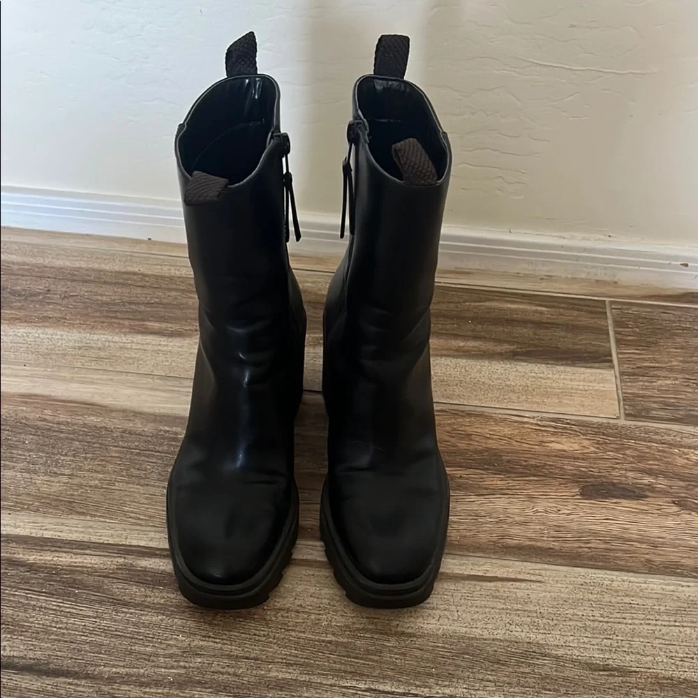 Zara Black Heeled Boots - Picture 3 of 5